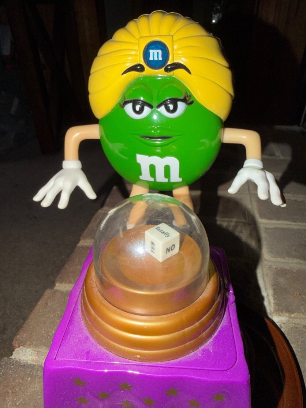 Vintage M&M Madame Green Fun Fortune Candy Dispenser